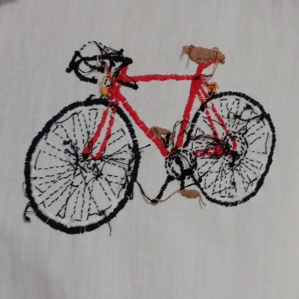 🚲1970s RARE/VTG Levi's White Tab🚲 - Cream/White Embroidered S/S Button Down